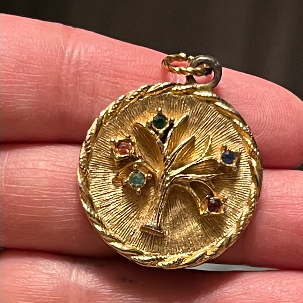 Vintage “Mother’s” Pendant / multi-gemstones tree of life